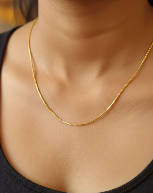 Thin Snake Chain Anti-Tarnish Gold Plated